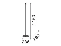 Ideal Lux Lámpara De Pie-Piantane - Lampade Da Terra Set Metallo Ottone 1 Luce E27 Blanco