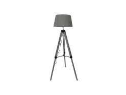 AKUNADECOR Lámpara De Pie-Pie Salon Regulable Modelo Julen Color Madera /negro Gris