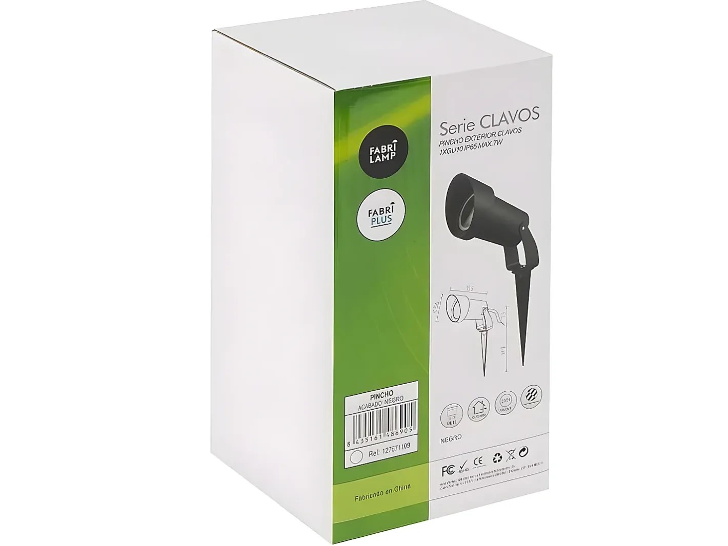 AKUNADECOR Iluminación Exterior-Pincho Para Exterior Modelo Clavos Acabado Ip65 Negro