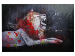 MCW Cuadro-Pintura al óleo León -H25, 100x150cm Multicolor