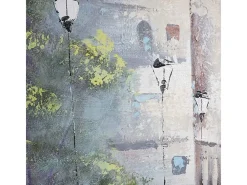 MCW Cuadro-Pintura al óleo pueblo pintado a mano Multicolor