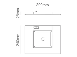 Pla Nera - Aplique de pared LED de 35 W con interruptor CCT, 2700 K/3200 K/4000 K, aluminio, luz de pared ascendente - Beneito & Faure Negro Sale