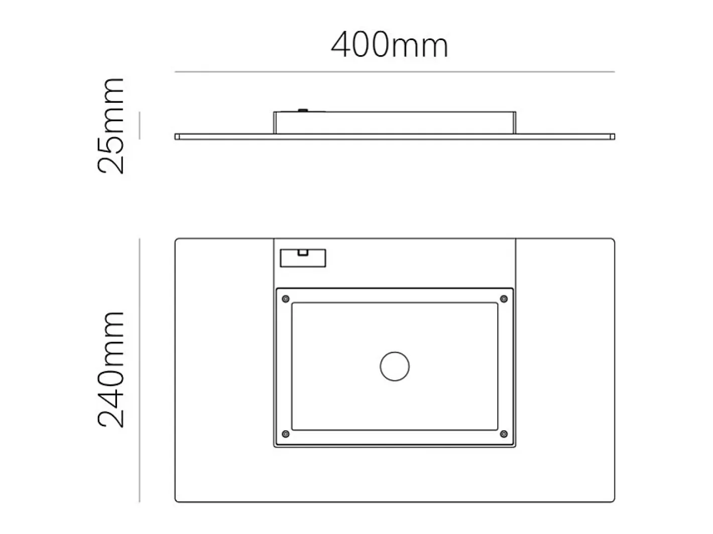 Pla XL Corten - Aplique de pared LED de 35 W con interruptor CCT 2700K/3200K/4000K en aluminio, luz de pared ascendente - Beneito & Faure Marru00f3n
