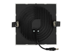 Ledkia Lámpara Suspendida-Placa LED 16W Cuadrada High Lumen Corte Ø135 mm Silver 4000K Neutro Blanco