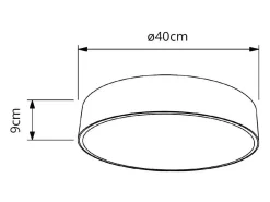 Lámpara Suspendida-Plafón Bilac Lumit 38W diseño redondo con 3 colores LED Ø40 cm Blanco