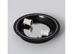 Ledkia Plafón Circular para Exterior Ø300mm IP65 Curio Negro Negro Multicolor Outlet