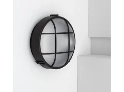Ledkia Plafón Circular para Exterior Ø220 mm Rejilla Negro