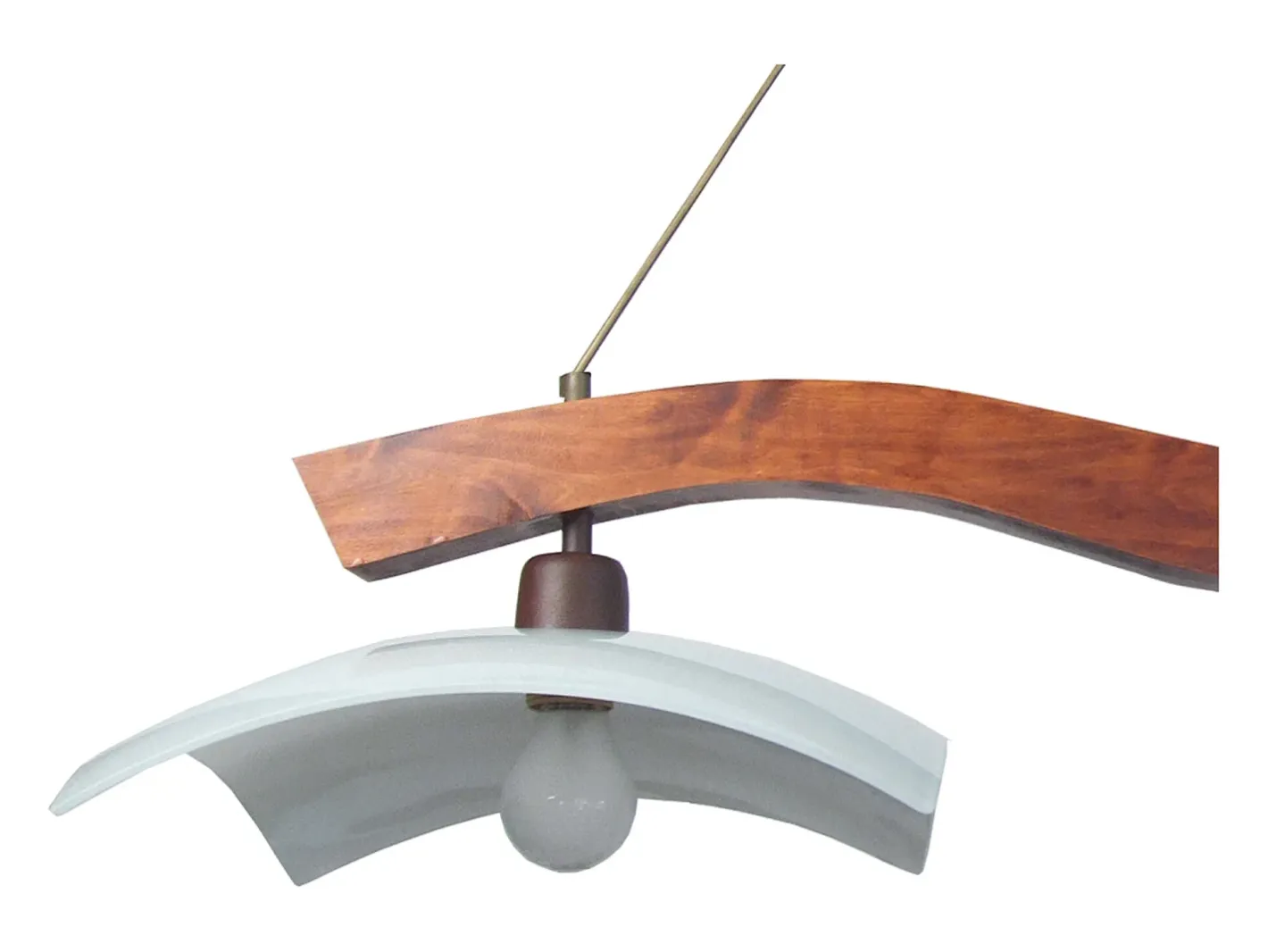 TOSEL Plafón de Línea ,madera,nogal,A 80xD95x P 95cm Color natural oscuro