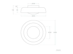 Ledkia Plafón de Techo LED 20W Metal Duval Negro Sale