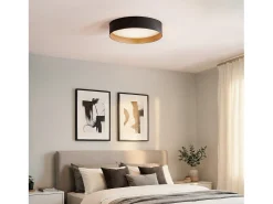 Ledkia Plafón de Techo LED 30W Metal Talagapa S Ø400 mm Negro Clearance