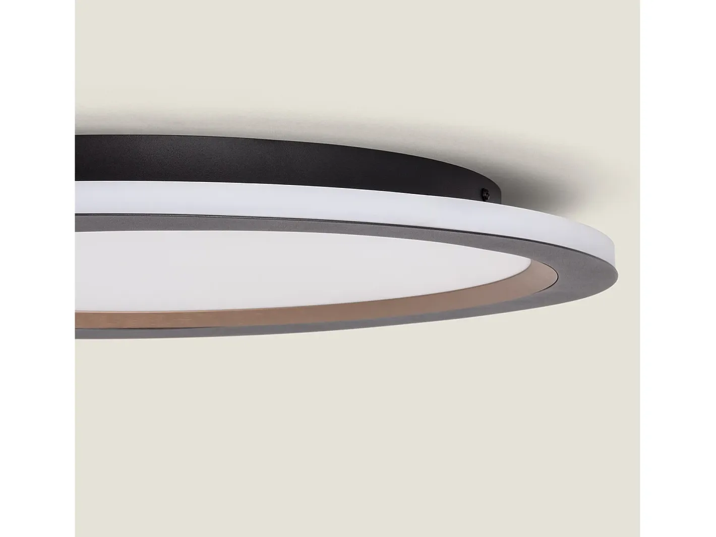 Ledkia Plafón-Plafón de Techo LED 40W Metal Taska Negro