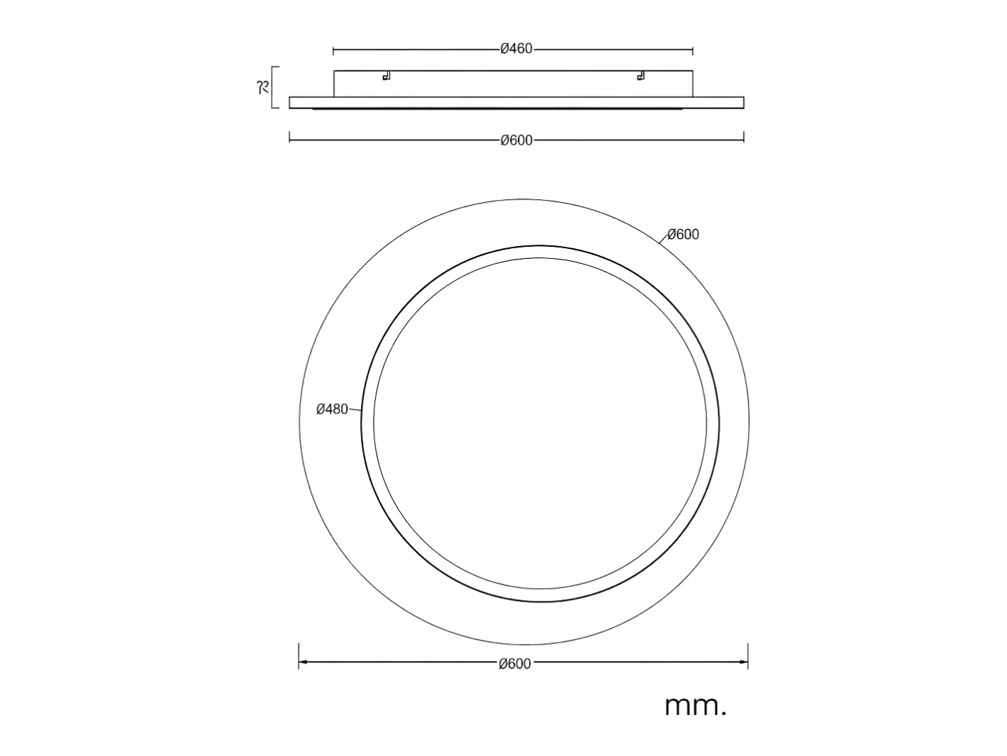 Ledkia Plafón-Plafón de Techo LED 40W Metal Taska Negro