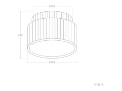 Clearance Ledkia Plafón de Techo Yeso Double Colum Blanco Multicolor