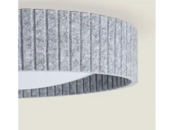 Ledkia Plafón LED Acústico 24W Circular Fieltro Ø500 mm CCT Seleccionable Kaptyn Gris