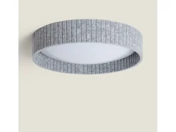 Ledkia Plafón LED Acústico 24W Circular Fieltro Ø500 mm CCT Seleccionable Kaptyn Gris