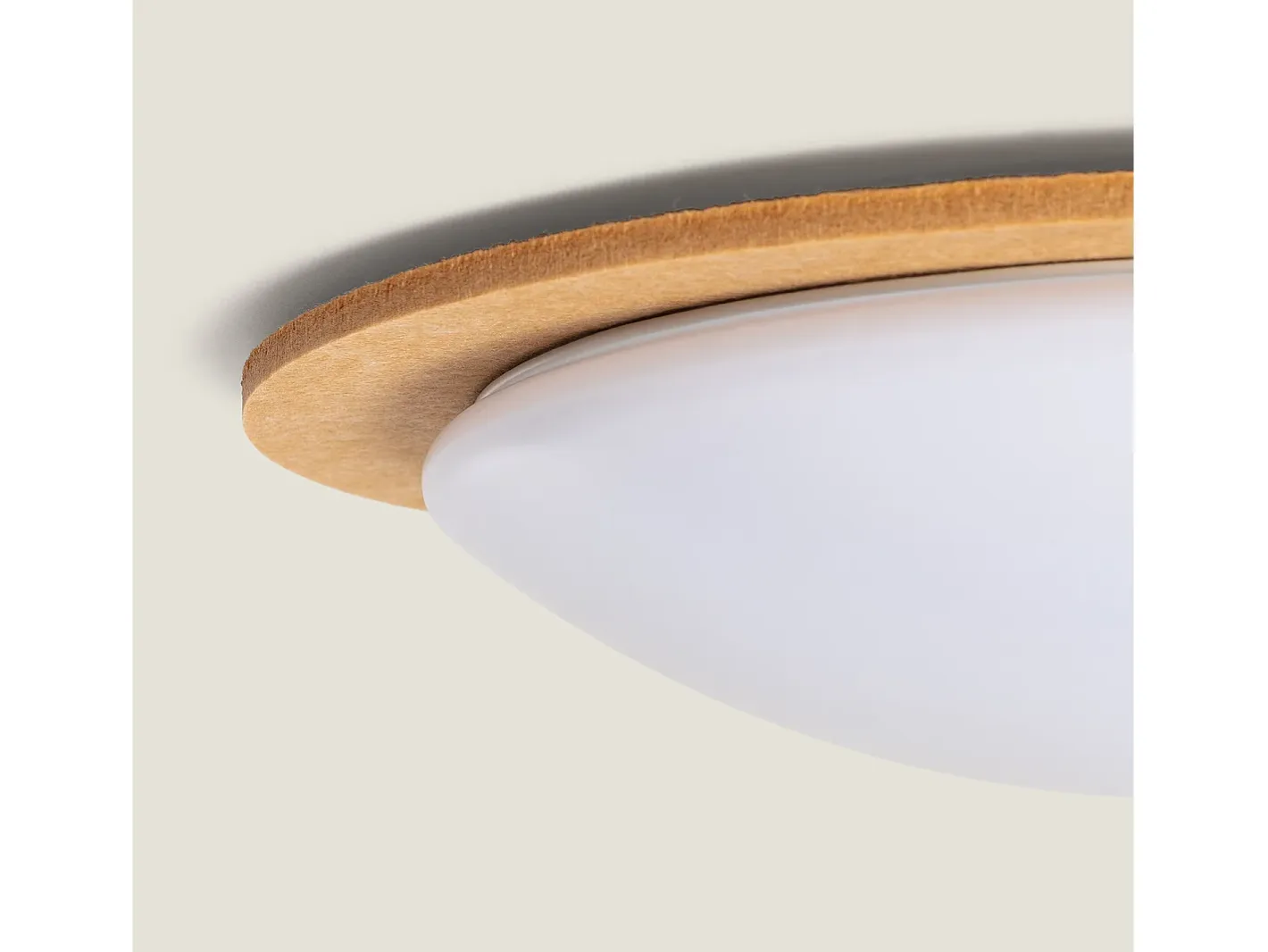 Ledkia Plafón-Plafón LED Acústico 18W Circular Fieltro Ø460 mm CCT Seleccionable Lezhan Camel Beige