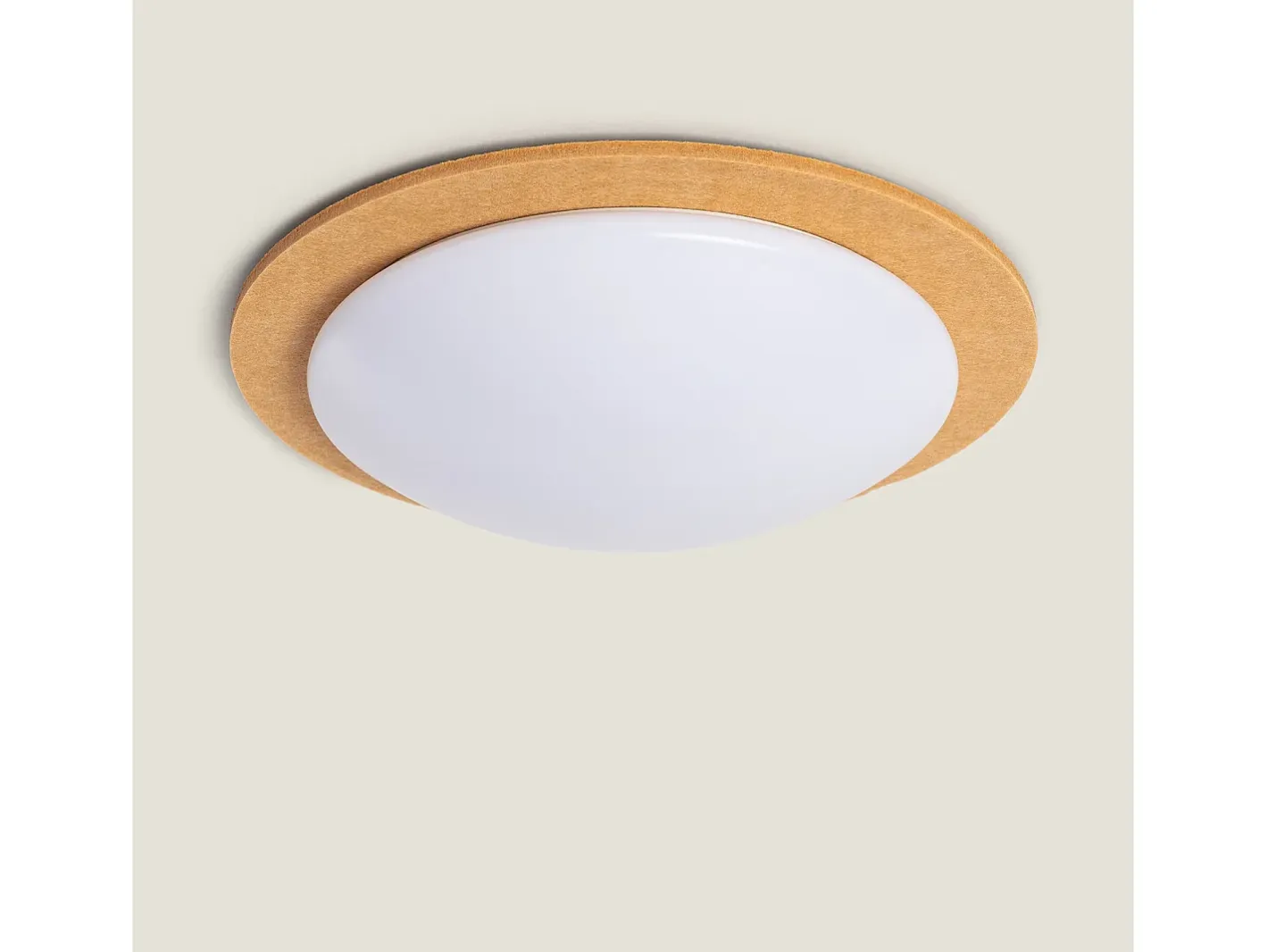 Ledkia Plafón-Plafón LED Acústico 18W Circular Fieltro Ø460 mm CCT Seleccionable Lezhan Camel Beige