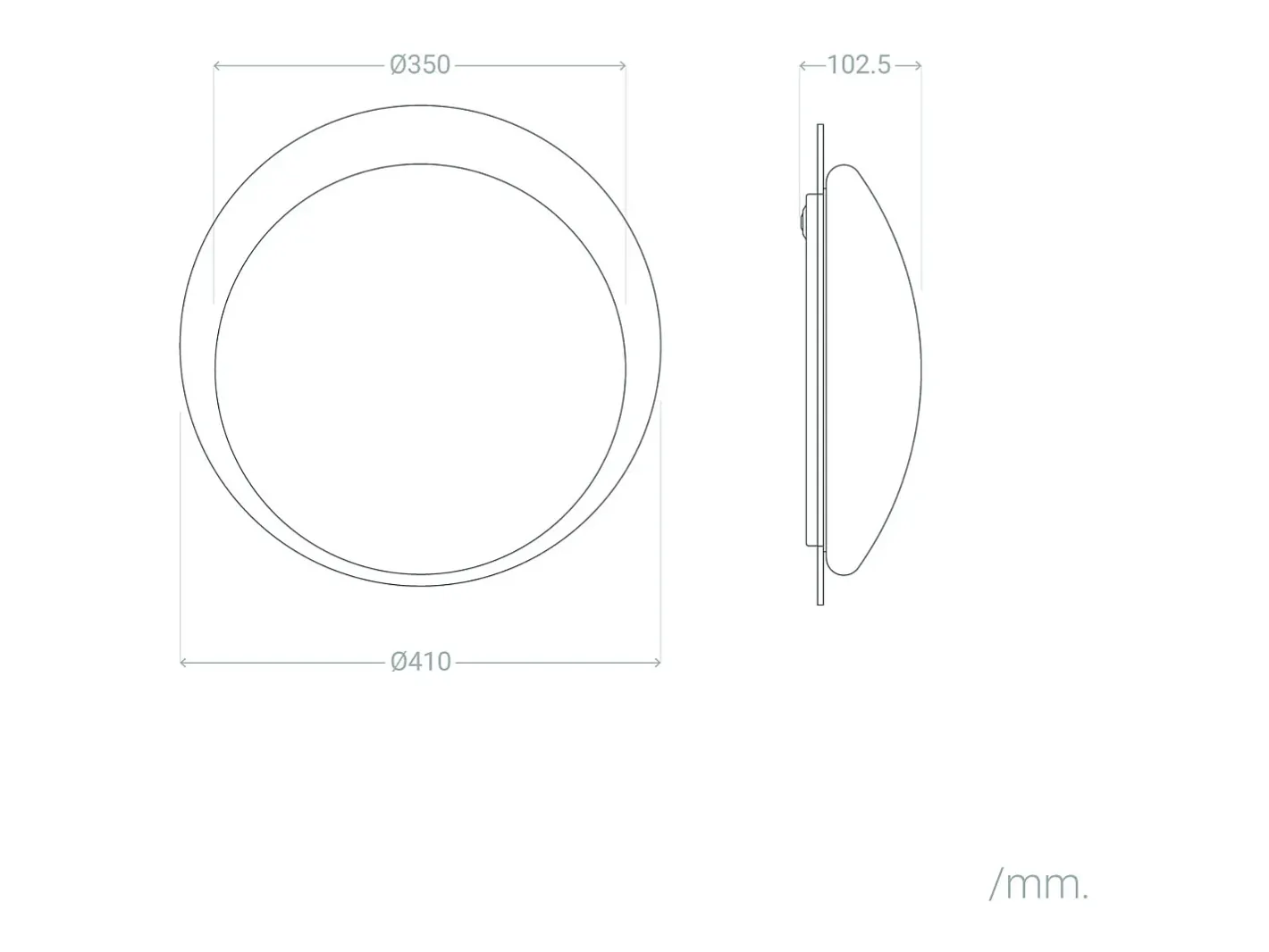 Ledkia Plafón-Plafón LED Acústico 18W Circular Fieltro Ø460 mm CCT Seleccionable Lezhan Camel Beige