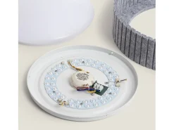 Ledkia Plafón-Plafón LED Acústico 18W Circular Fieltro Ø400 mm CCT Seleccionable Kaptyn Gris