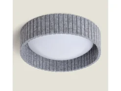 Ledkia Plafón-Plafón LED Acústico 18W Circular Fieltro Ø400 mm CCT Seleccionable Kaptyn Gris