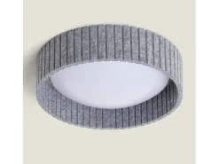 Ledkia Plafón-Plafón LED Acústico 18W Circular Fieltro Ø400 mm CCT Seleccionable Kaptyn Gris