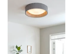 Ledkia Plafón-Plafón LED Acústico 18W Circular Fieltro Ø400 mm CCT Seleccionable Kaptyn Gris
