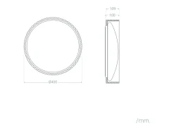 Ledkia Plafón-Plafón LED Acústico 18W Circular Fieltro Ø400 mm CCT Seleccionable Kaptyn Gris