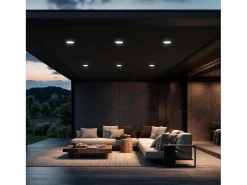 Ledkia Plafón LED Exterior 24W Circular Ø220 mm Regulable Negro Multicolor Hot