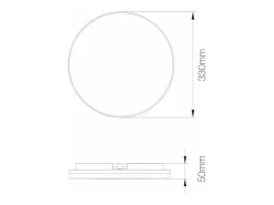 Outlet Plafón LED redondo 25W CCT Switch IP54 Blanco