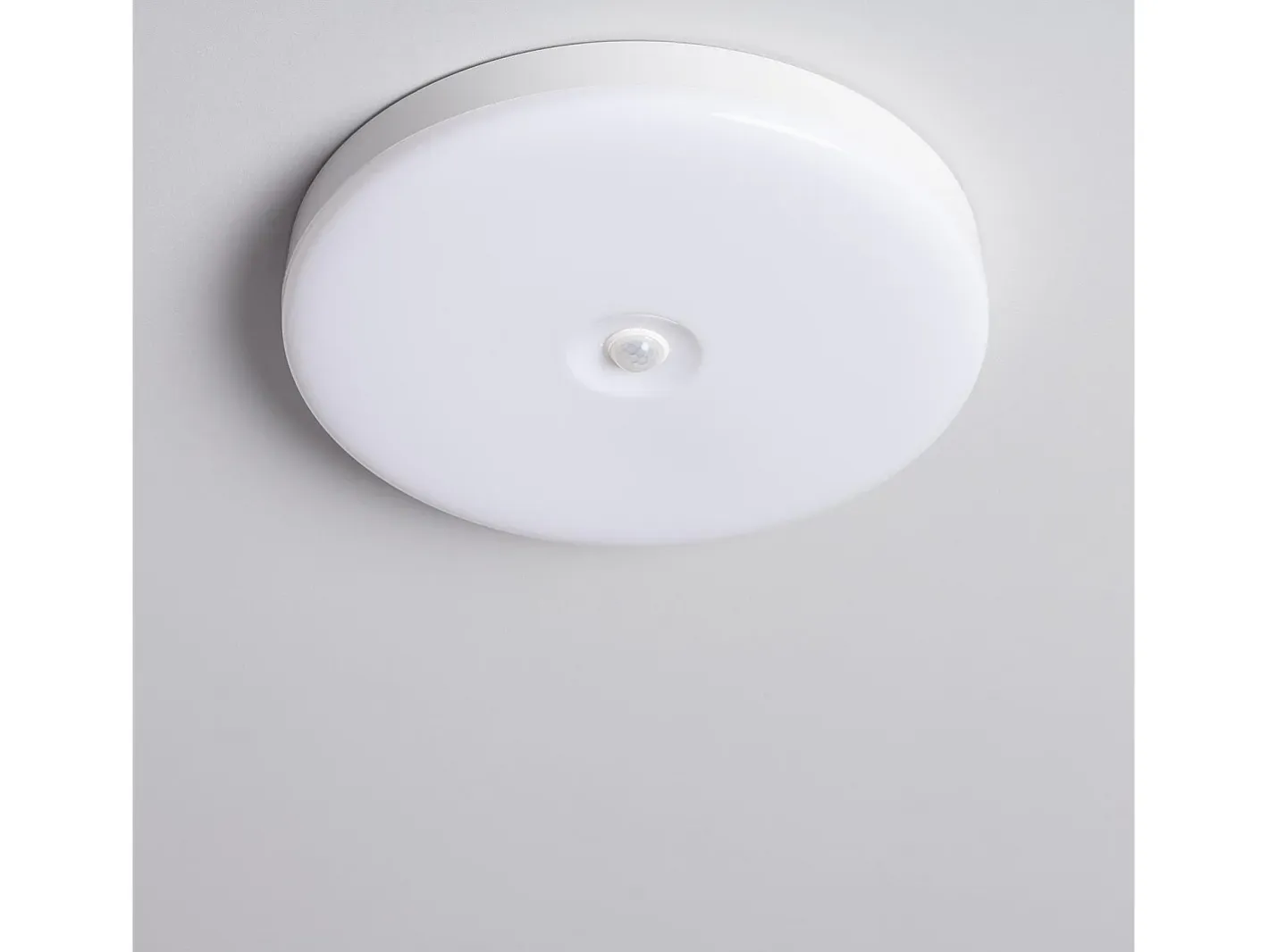 Ledkia Plafón-Plafón LED 18W Circular Ø290 mm con Sensor de Movimiento PIR Blanco Multicolor