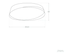 Ledkia Plafón-Plafón LED 28W Circular Ø420 mm CCT Seleccionable Nil Negro