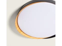 Ledkia Plafón-Plafón LED 28W Circular Ø420 mm CCT Seleccionable Nil Negro