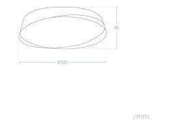 Outlet Ledkia Plafón LED 36W Circular Ø520 mm CCT Seleccionable Nil Blanco