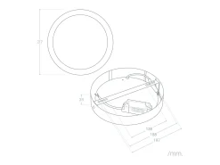 Ledkia Plafón LED 18W Circular Ø225 mm 6000K Blanco Frío Multicolor Sale