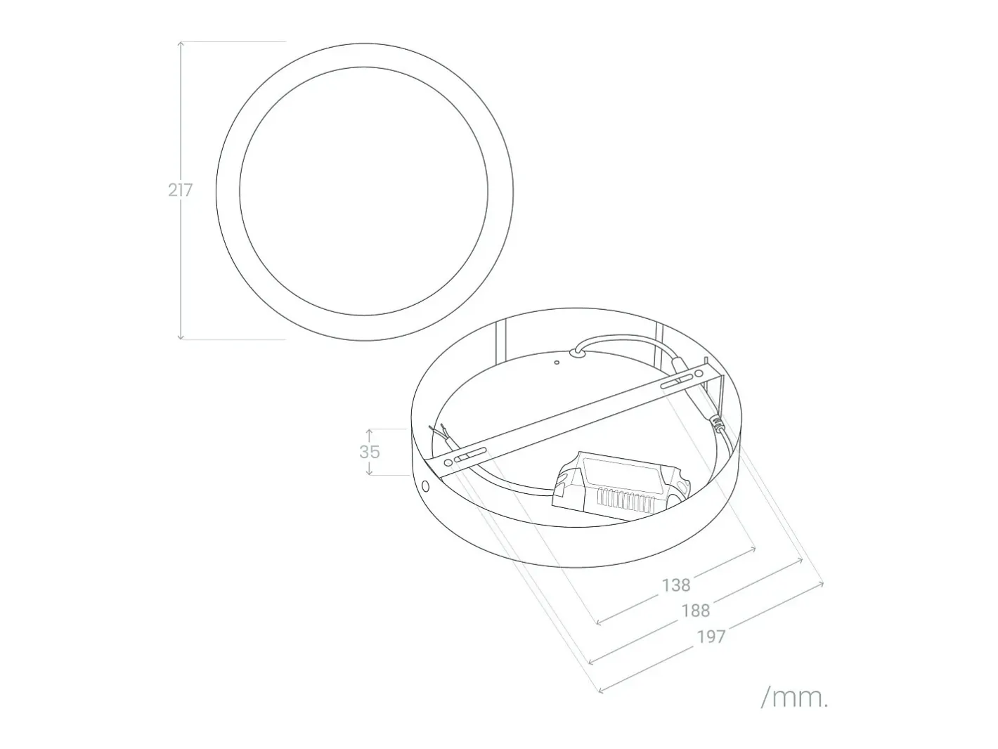 Ledkia Plafón LED 18W Circular Ø225 mm 6000K Blanco Frío Multicolor Sale
