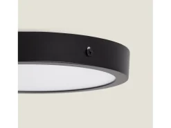 Ledkia Plafón LED 18W Circular Aluminio Ø210 mm Slim CCT Seleccionable Galán SwitchDimm Negro Multicolor New