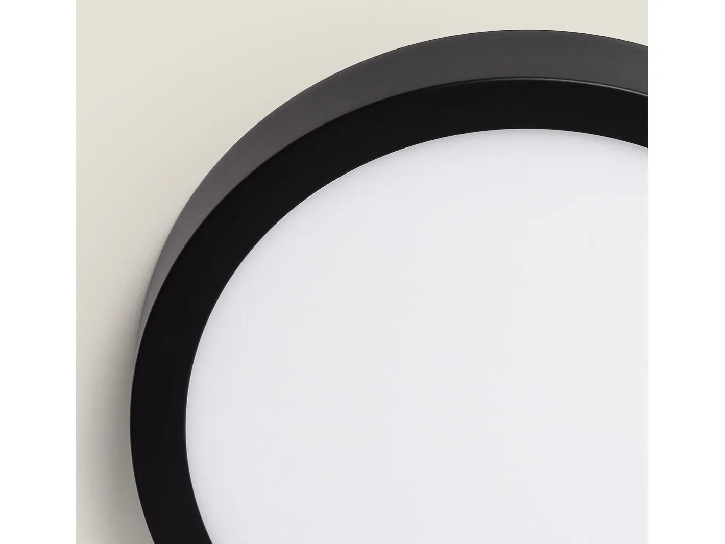 Ledkia Plafón LED 18W Circular Aluminio Ø210 mm Slim CCT Seleccionable Galán SwitchDimm Negro Multicolor New