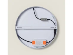 Ledkia Plafón-Plafón LED 24W Circular Aluminio Ø280 mm Slim CCT Seleccionable Galán SwitchDimm Blanco Multicolor