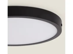 Best Ledkia Plafón LED 24W Circular Aluminio Ø280 mm Slim CCT Seleccionable Galán SwitchDimm Negro Multicolor