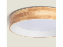 New Ledkia Plafón LED 20W Circular Madera Ø470 mm CCT Seleccionable Dari Blanco Multicolor