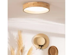 New Ledkia Plafón LED 20W Circular Madera Ø470 mm CCT Seleccionable Dari Blanco Multicolor
