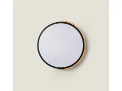 Ledkia Plafón-Plafón LED 18W Circular Madera Ø320 mm CCT Seleccionable Semi-Dari Negro Multicolor