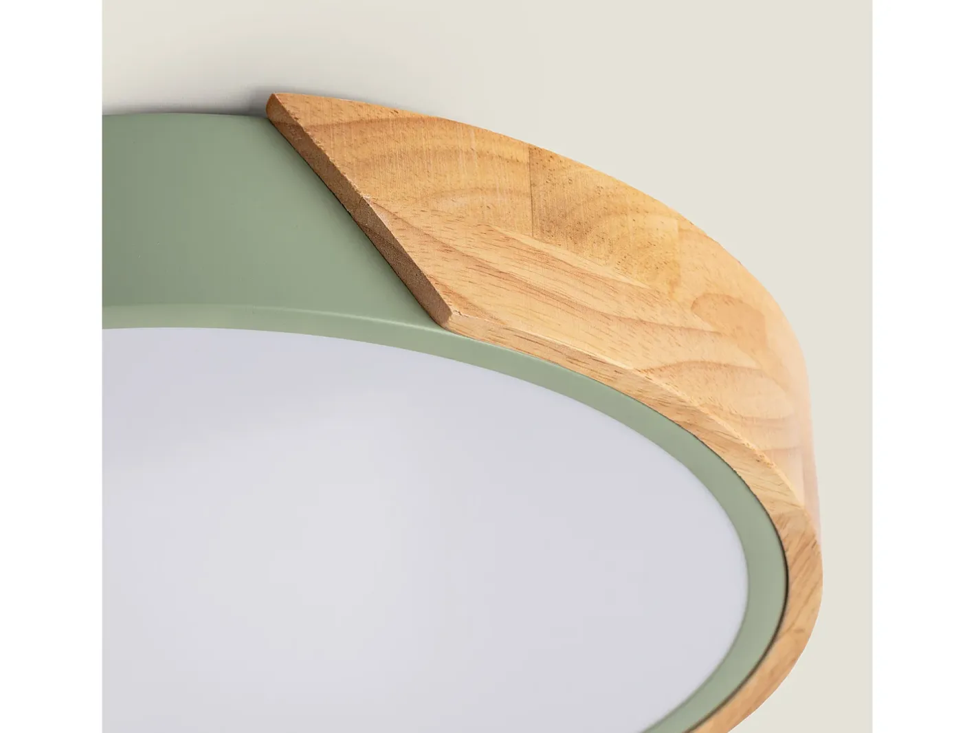 Ledkia Plafón-Plafón LED 18W Circular Madera Ø320 mm CCT Seleccionable Semi-Dari Negro Multicolor