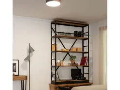 Ledkia Plafón-Plafón LED 18W Circular Madera Ø320 mm CCT Seleccionable Semi-Dari Negro Multicolor