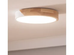 Ledkia Plafón-Plafón LED 18W Circular Madera Ø320 mm CCT Seleccionable Semi-Dari Blanco Multicolor