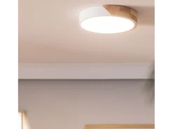 Ledkia Plafón-Plafón LED 18W Circular Madera Ø320 mm CCT Seleccionable Semi-Dari Blanco Multicolor