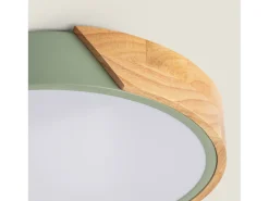 Ledkia Plafón-Plafón LED 18W Circular Madera Ø320 mm CCT Seleccionable Semi-Dari Blanco Multicolor