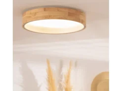 Ledkia Plafón LED 20W Circular Madera Ø470 mm CCT Seleccionable Dari Negro Multicolor Online