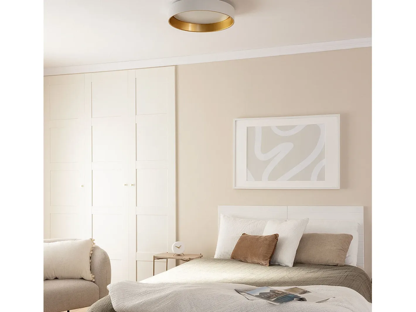 Ledkia Plafón LED 20W Circular Metal Ø450 mm CCT Seleccionable Broadway Blanco Multicolor Online