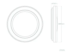 New Ledkia Plafón LED 24W Circular Metal Danne 2200K - 3000K - 4000K CCT Blanco